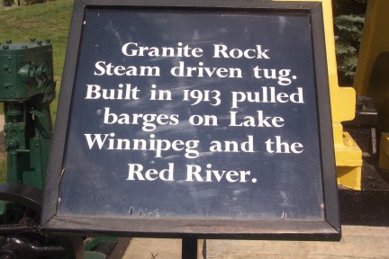 MUSEUM SIGN ON THE GRANITE ROCK STEAMSHIP